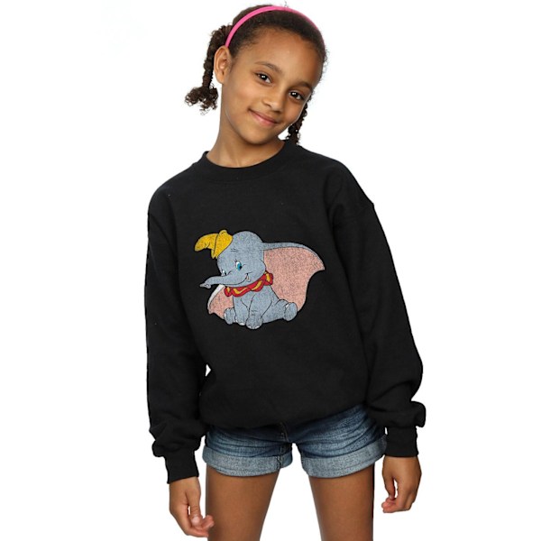 Dumbo Girls Klassisk Sweatshirt 7-8 År Svart Black 7-8 Years