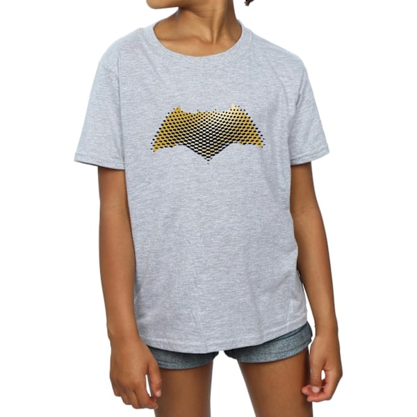 DC Comics Girls Justice League Movie Batman Logo Textured Cotto Sports Grey 12-13 Years