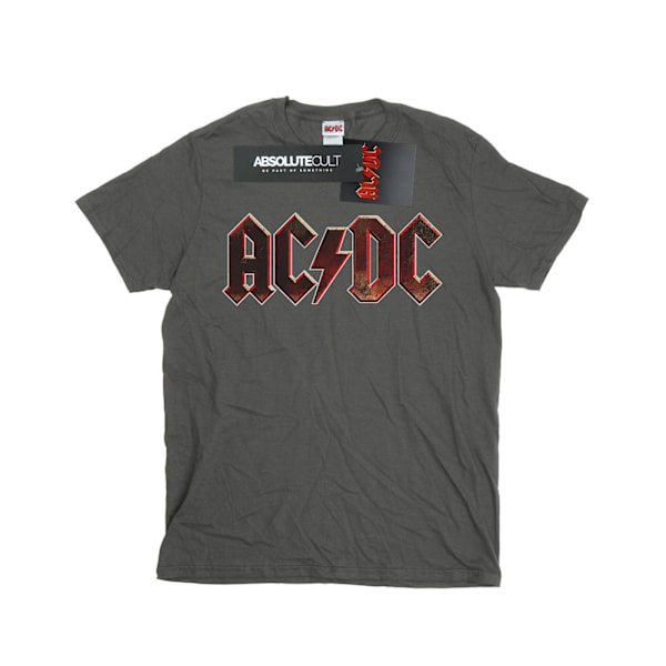 AC/DC Pojkar Logotyp Raw Distressed T-Shirt 9-11 År Kolgrå Charcoal 9-11 Years