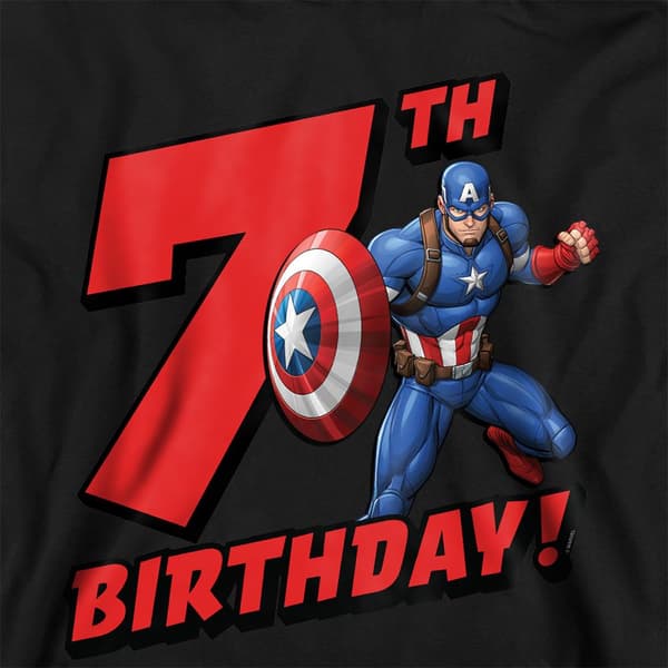 Captain America Barn/Barn Pull Over 7-årsdag Huvtröja 5- Navy 5-6 Years