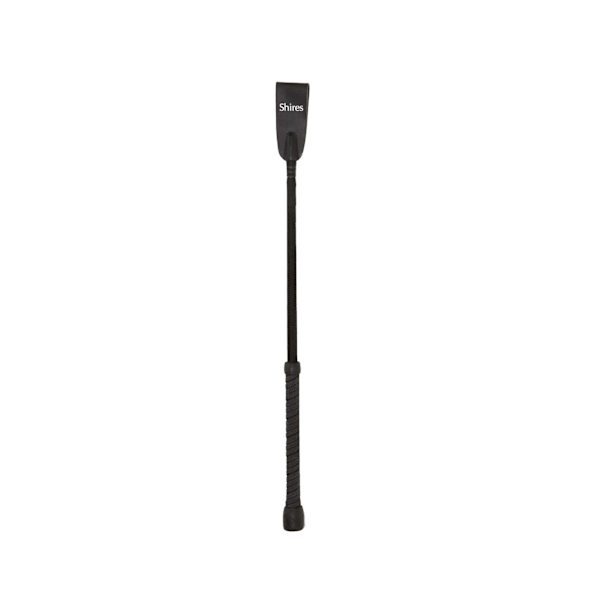 Shires Zig Zag Läder Ridpiska 16.5in Svart Black 16.5in
