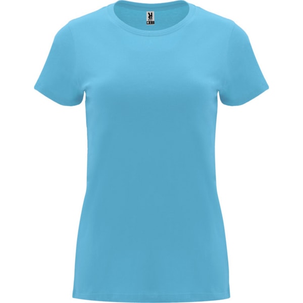 Roly Dam Capri T-shirt med Kort Ärm Storlek L Turkos Turquoise L