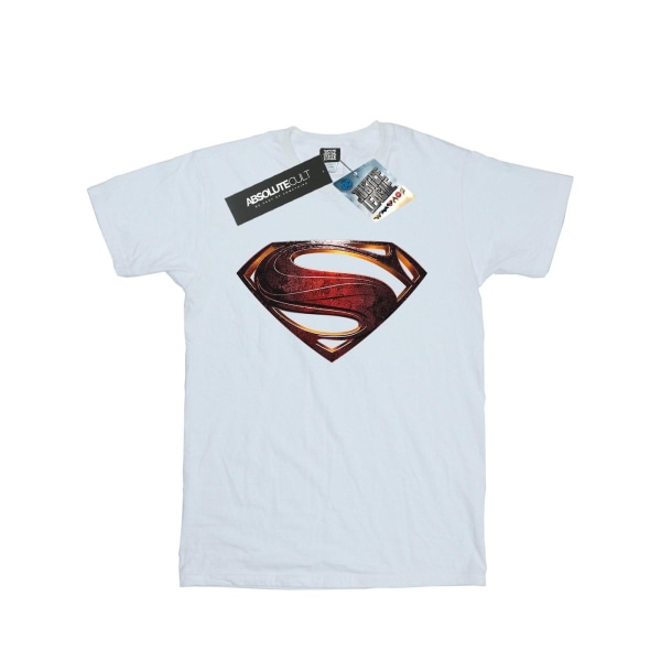 Superman Herr Logotyp bomull T-shirt S Vit White S