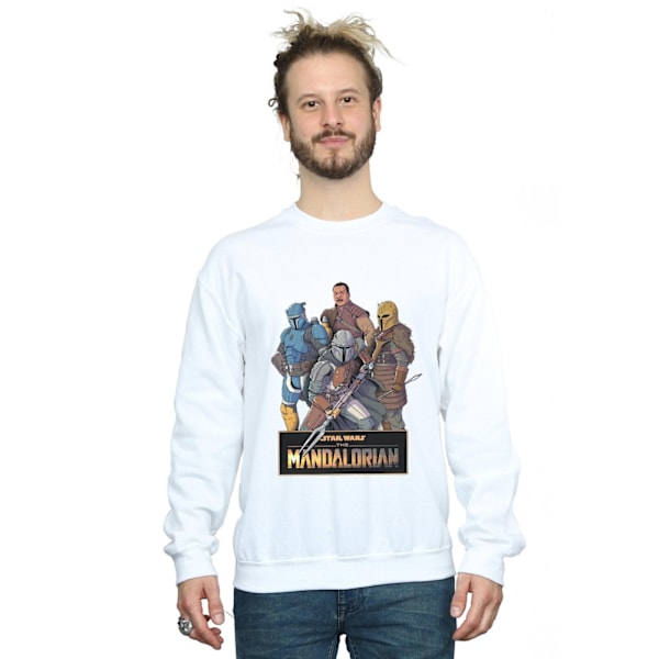 Star Wars Herr The Mandalorian Karaktär Collage Sweatshirt XXL White XXL