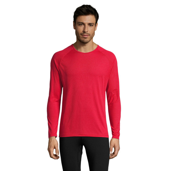 SOLS Sportig Långärmad Performance T-shirt för män 3XL Röd Red 3XL