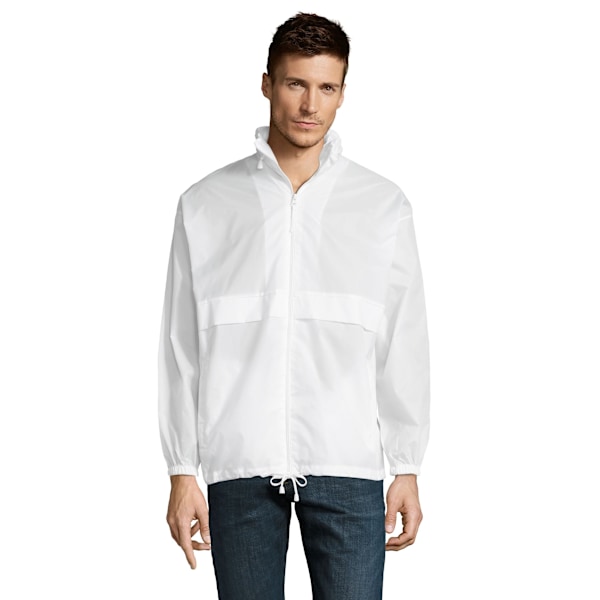 SOLS Unisex Surf Windbreaker Lättviktsjacka M Vit White M