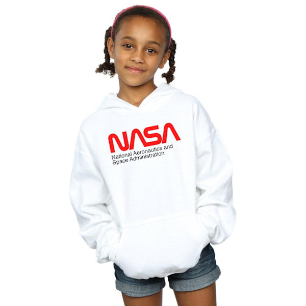 NASA Girls Aeronautics And Space Hoodie 5-6 år Vit White 5-6 Years