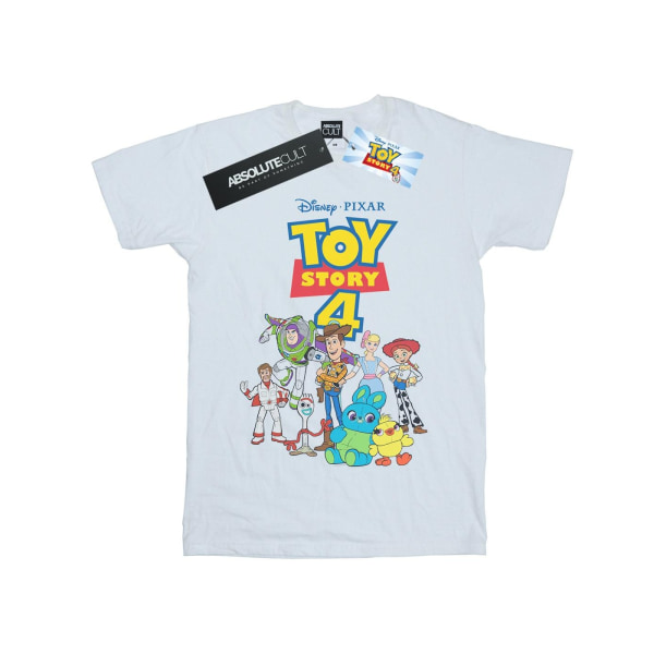 Disney T-shirt för pojkvän i bomull för kvinnor/damer Toy Story 4 Crew White M