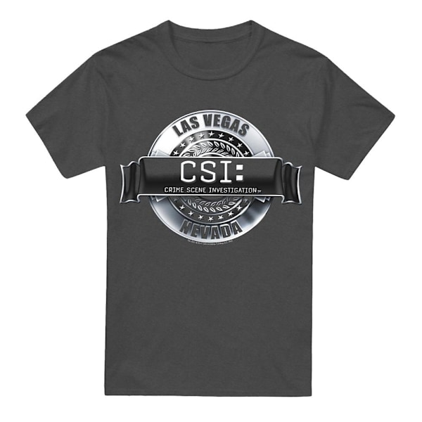 CSI Unisex Vuxen Rendered Logo T-Shirt S Kolgrå Charcoal S