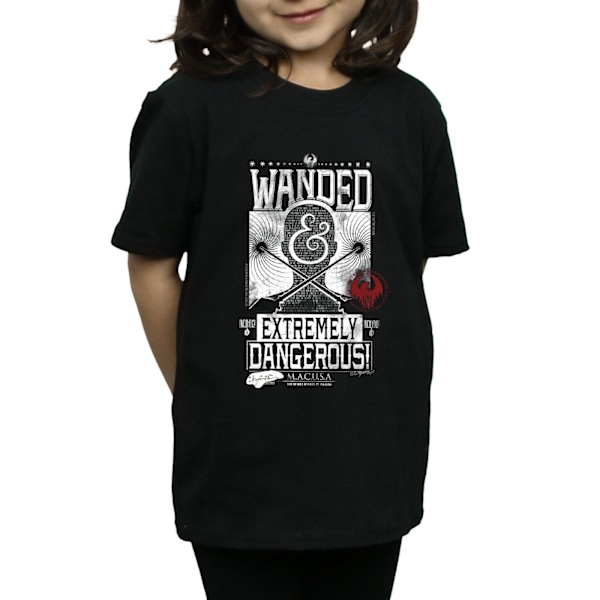 Fantastiska vidunder Girls Wanded And Extremely Dangerous Bomull T- Black 12-13 Years