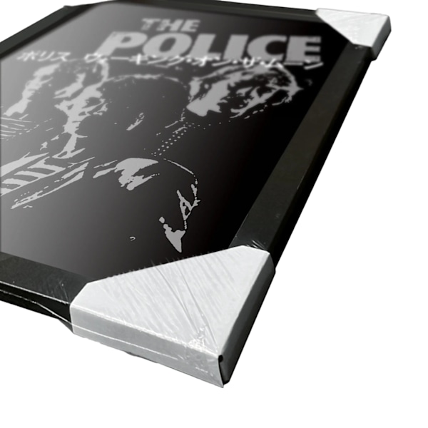 The Police Japansk Foto Inramad Poster 40cm x 30cm Svart/Grå/ Black/Grey/White 40cm x 30cm