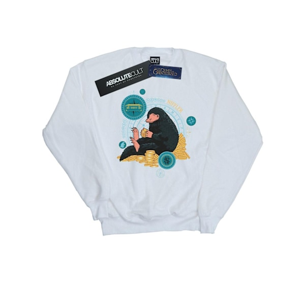 Fantastiska vidunder Mäns Sitting Niffler Sweatshirt 5XL Vit White 5XL