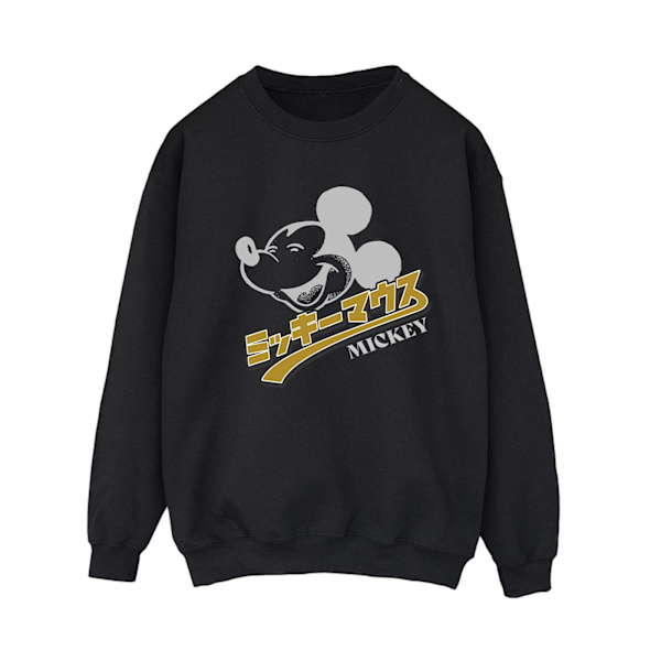 Disney Dam/Kvinnor Mickey Mouse Japansk Sweatshirt XL Svart Black XL