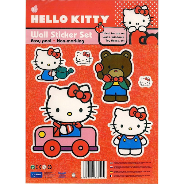Hello Kitty Classic Sign Väggdekal En Storlek Flerfärgad Multicoloured One Size