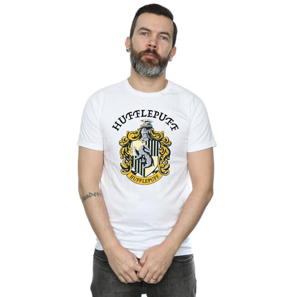 Harry Potter Herr Hufflepuff T-shirt i bomull M Vit White M