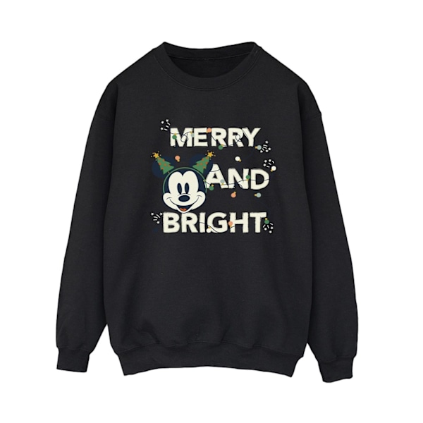 Disney Dam/Kvinnor Mickey Mouse Merry & Bright Sweatshirt XXL Black XXL