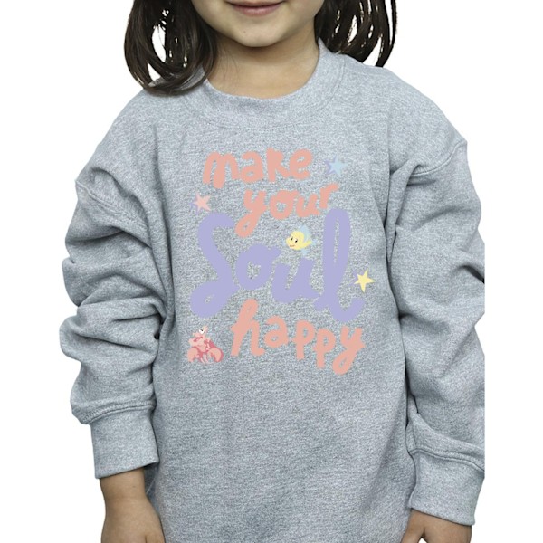 Disney Girls The Little Mermaid Happy Sweatshirt 3-4 år Spor Sports Grey 3-4 Years