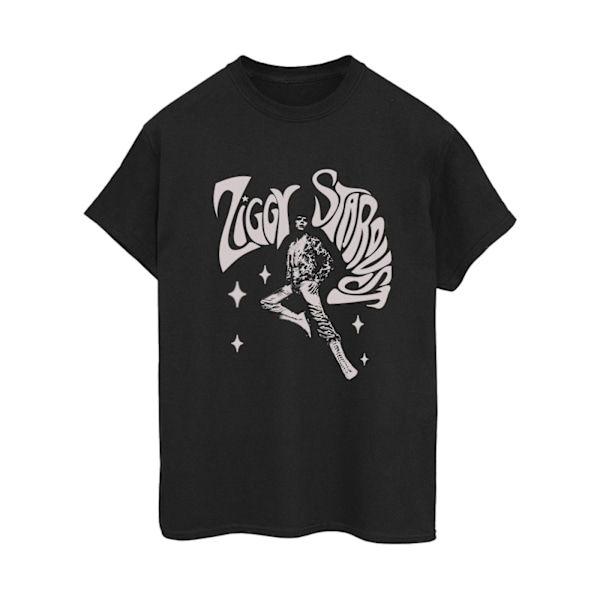 David Bowie Dam/Damer Ziggy Pose Bomull Boyfriend T-shirt L Black L