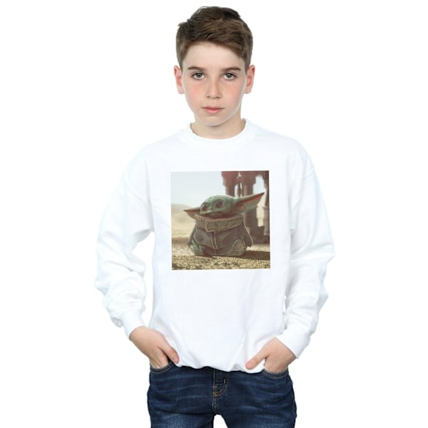 Star Wars Pojkar The Mandalorian The Child Scen Sweatshirt 3-4 År White 3-4 Years