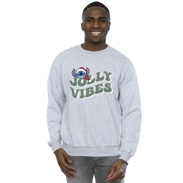 Disney Herr Lilo & Stitch Jolly Chilling Vibes Sweatshirt 4XL S Sports Grey 4XL