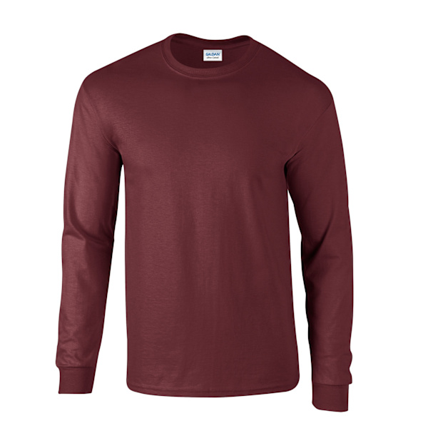 Gildan Unisex Adult Ultra Cotton Långärmad T-shirt S Maroon Maroon S