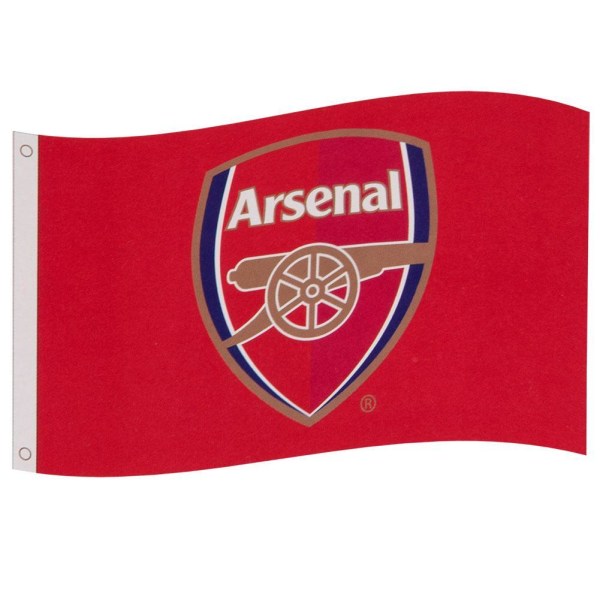 Arsenal FC Core Crest Flagga One Size Röd Red One Size