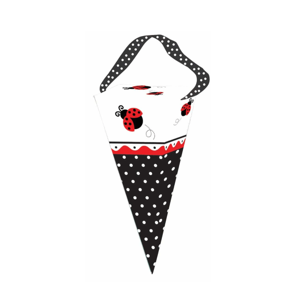 Creative Party Ladybird Cone Partyväskor (paket med 6) One Size Bl Black/White/Red One Size