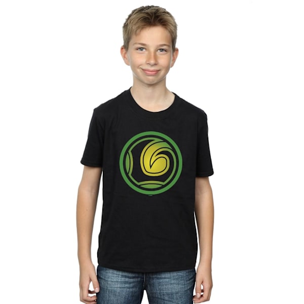 Marvel Boys Loki Symbol T-Shirt 9-11 år Svart Black 9-11 Years