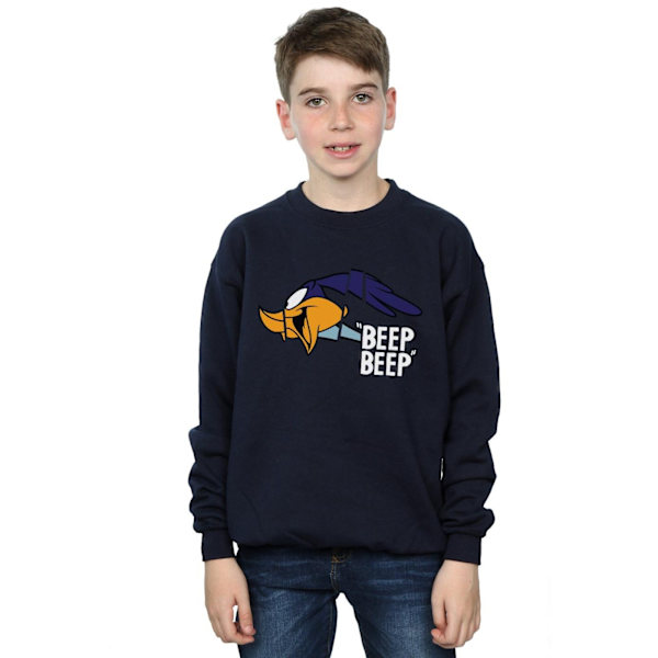 Looney Tunes Pojkar Beep Beep Road Runner Bomullströja 7-8 År Navy Blue 7-8 Years