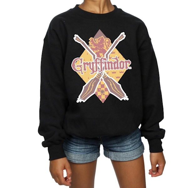 Harry Potter Tjejer Gryffindor Lozenge Sweatshirt 12-13 År Svart Black 12-13 Years