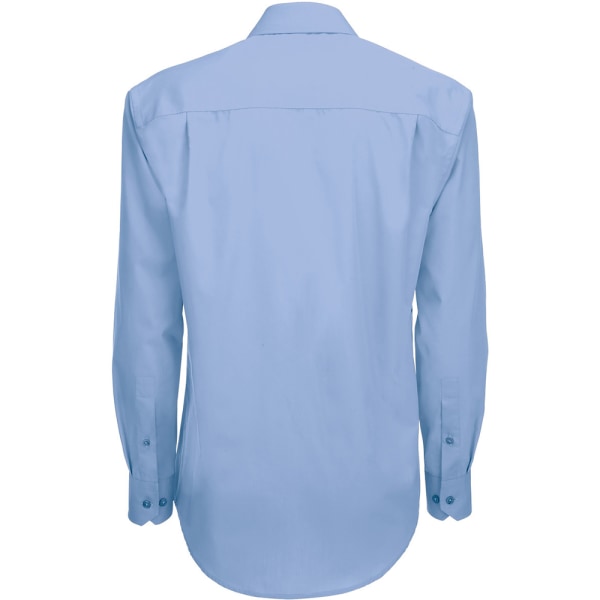 B&C Mens Smart Långärmad Poplin Shirt / Herrskjortor XL Busine Business Blue XL