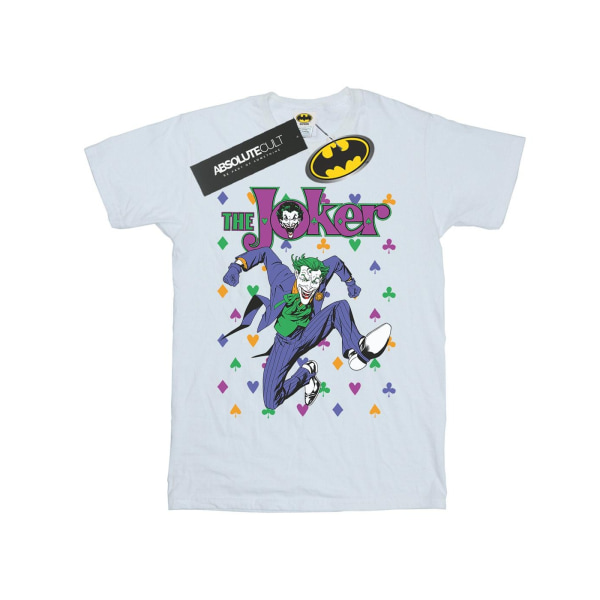 DC Comics Girls Batman Joker Cards Jump Cotton T-Shirt 9-11 Ja White 9-11 Years