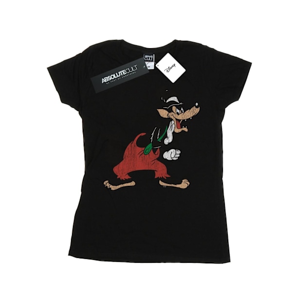 Disney Dam/Kvinnor Tre Små Grisar Stora Stygga Vargen Bomull T-shirt Black XXL