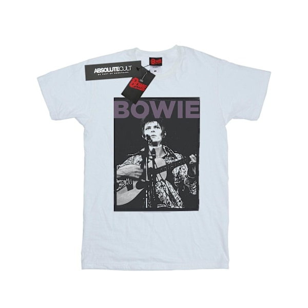 David Bowie Dam/Damer Rock Poster Bomull Boyfriend T-shirt White XXL