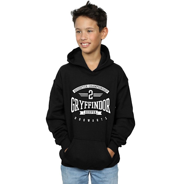Harry Potter Pojkar Gryffindor Keeper Bomullströja 7-8 År Svart Black 7-8 Years