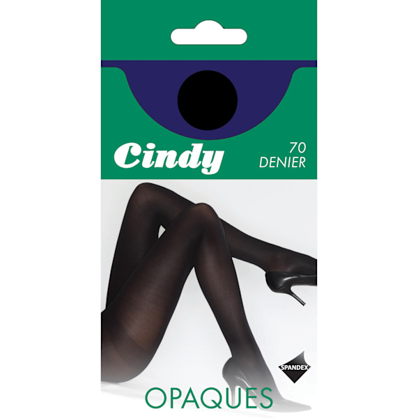 Cindy Dam/Dam 70 Denier Opaque Strumpbyxor (1 Par) X-Large (5 Black X-Large (5ft6”-5ft10”)
