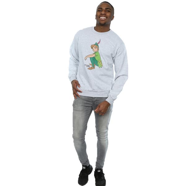 Peter Pan Herr Klassisk Sweatshirt S Ljusgrå Heather Grey S