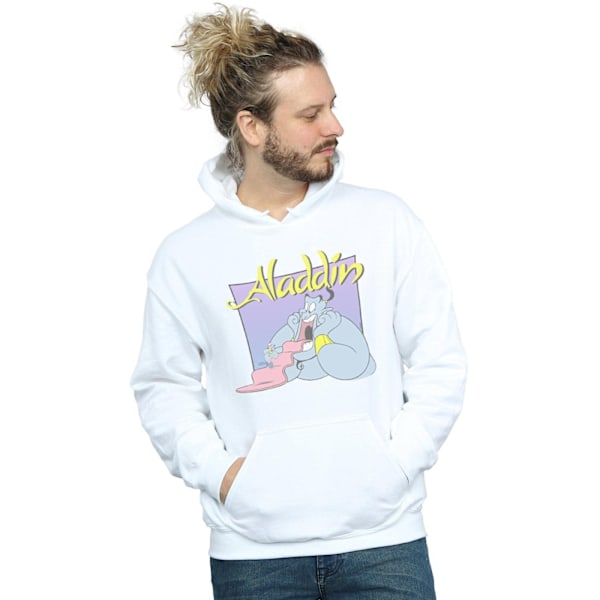 Disney Herr Aladdin Genie Wishing Dude Hoodie L Vit White L