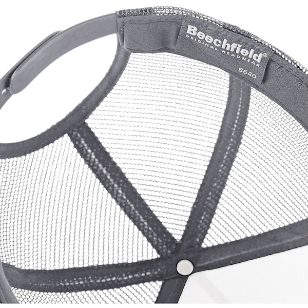 Beechfield Herr Halv Mesh Trucker Cap / Huvudbonad En Storlek Svart Black/ Light Grey One Size