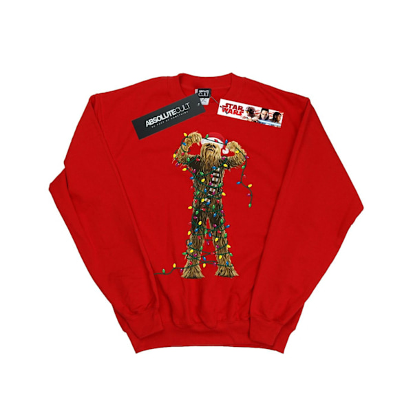 Star Wars Girls Chewbacca Julbelysning Sweatshirt 12-13 År Red 12-13 Years
