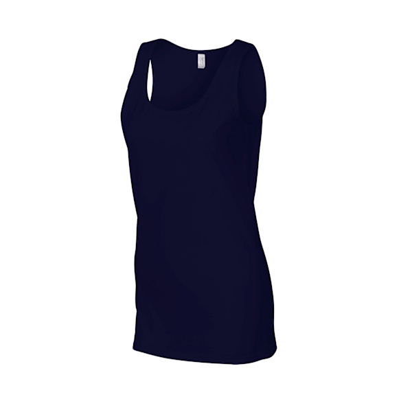 Gildan Womens/Ladies Softstyle Plain Tank Top 10 UK Navy Navy 10 UK