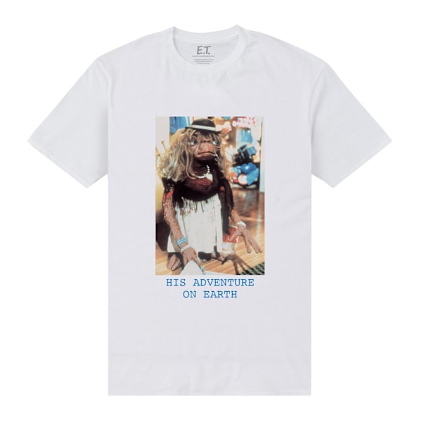 E.T Unisex Vuxen Hans Äventyr På Jorden T-Shirt L Vit White L