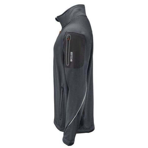 Projob Herr 3319 Microfleece Fleecejacka 4XL Grå Grey 4XL