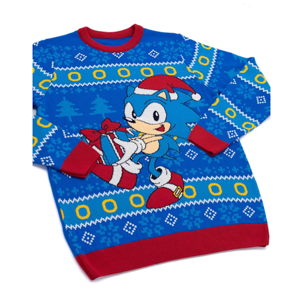 Sonic The Hedgehog Jultröja Herr XL Blå/Röd Blue/Red XL