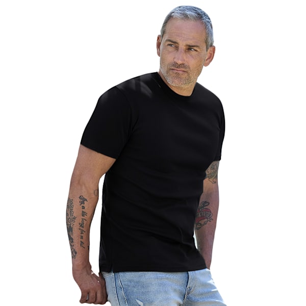 Tee Jays Herr Interlock Långärmad T-shirt 3XL Svart Black 3XL