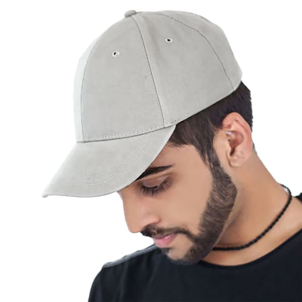 Atlantis Liberty Six Buckle Borstad Bomull 6 Panel Cap En Storlek White One Size