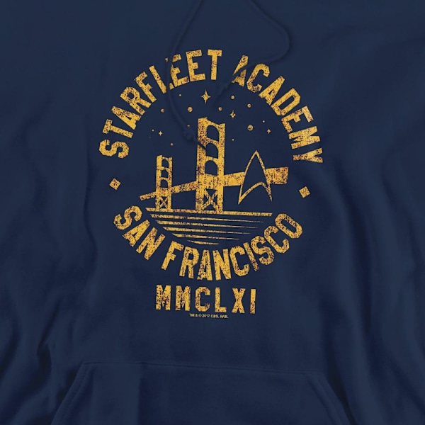 Star Trek Herr Bridge College Hoodie XL Marinblå Navy XL
