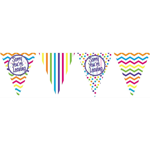 Kreativ fest Sorry You´re Leaving Paper Chevron Bunting One S Multicoloured One Size