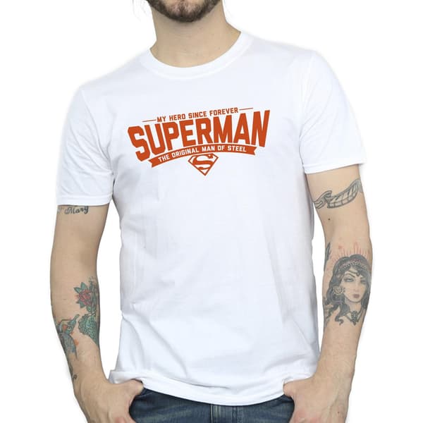 DC Comics Herr Superman Hero Dad T-shirt M Vit White M
