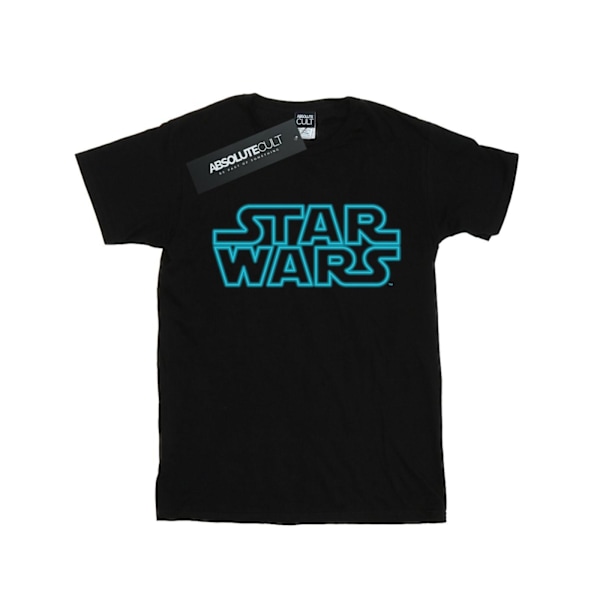Star Wars Dam/Kvinnor Neon Sign Logo Bomull Boyfriend T-Shirt Black M